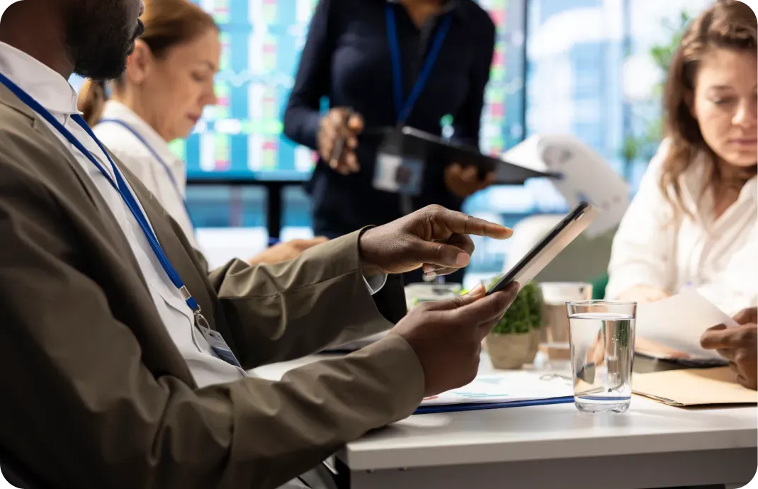 People presenting in the office